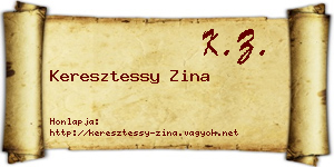 Keresztessy Zina névjegykártya